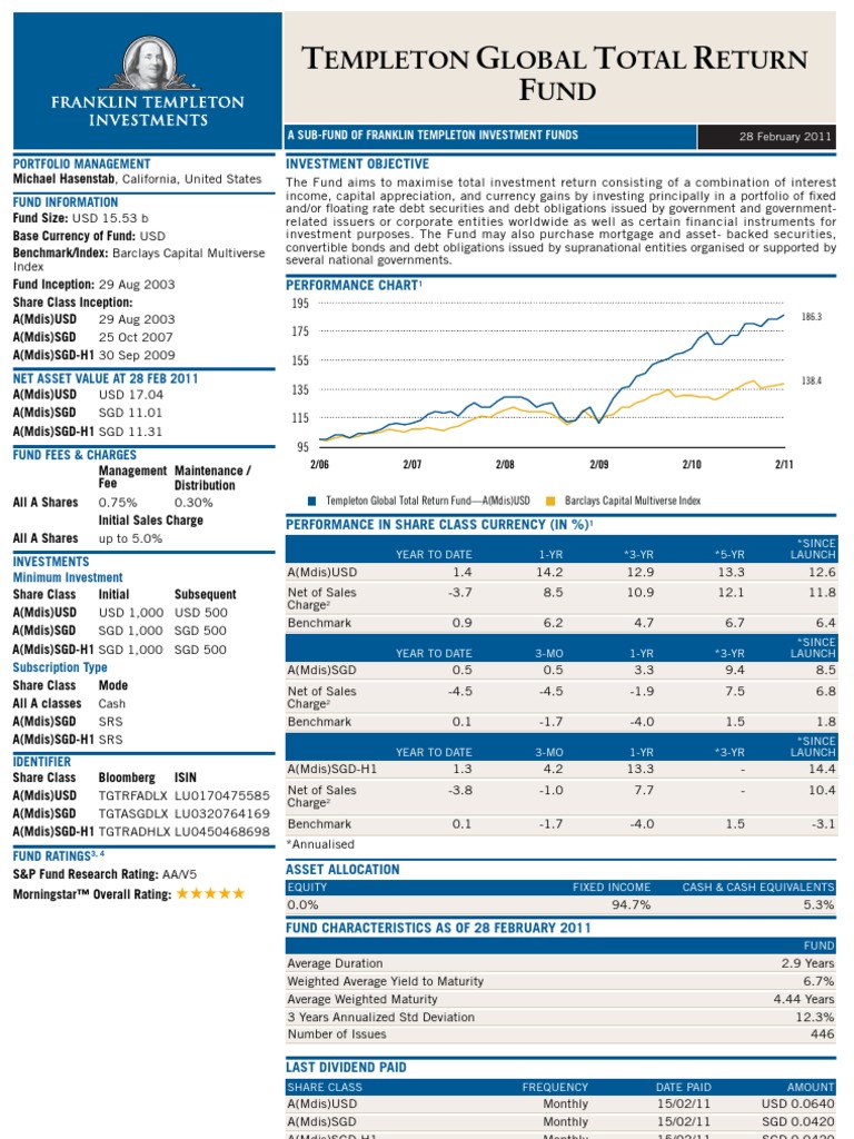 FT Global Total Return PDF Investing Debt