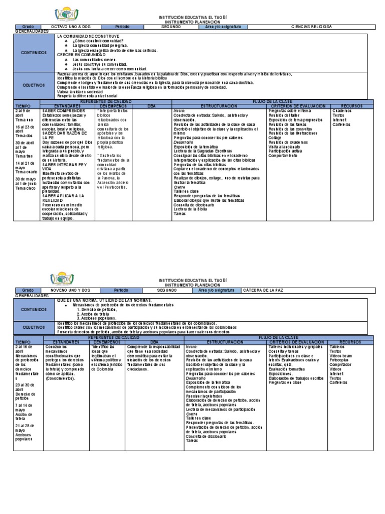 Formato de Plan de Clase 2 | PDF | Ley humanitaria internacional ...