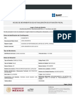 Acuse de Movimientos de Actualización de Situación Fiscal: Aguascalientes, Aguascalientes, A 11 de Enero de 2023