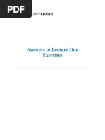 Answers To Lecture 1