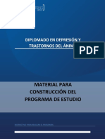 Pauta Programa o Plan Del Diplomado. Trastornos Del Ánimo