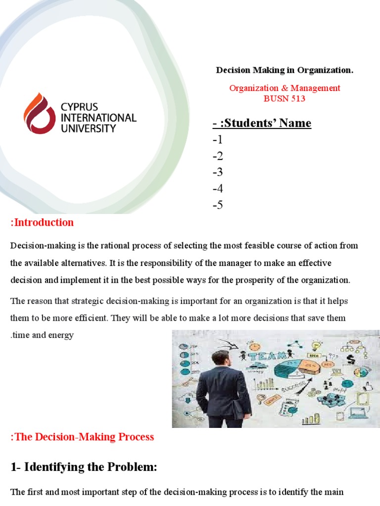 Effective Decision-Making in Organizations | PDF | Decision Making ...