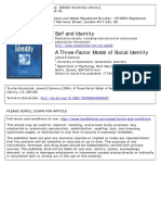 A Three Factor Model of Social Identity. Cameron, James E. Self and Identity