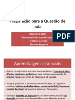 Preparação para A QA - Impulso Nervoso - Sistemas Digestivos