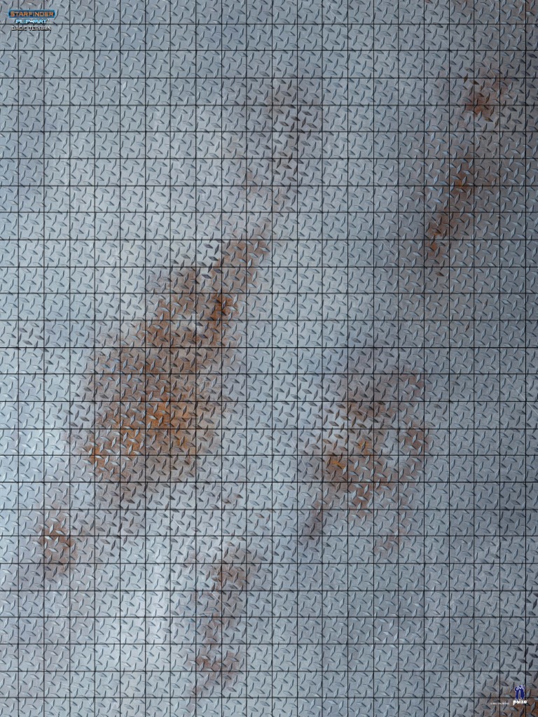 Paizo PZO7308 27 x 39 in. Starfinder Flip-Mat Asteroid at