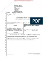 Plaintiff Log Cabin Republicans' Trial Witness List