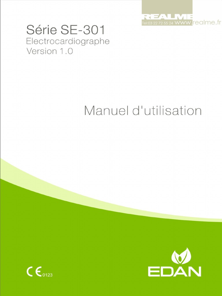 Manuel Utlisation ECG EDAN SE301 | PDF | Électrocardiographie ...