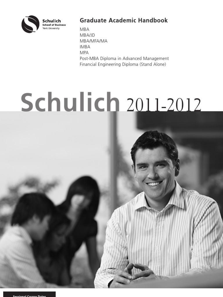 Graduate Handbook PDF York University Fee