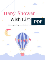 Baby Shower Wish List by Slidesgo