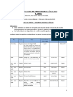 9° GRADO - Lista de Textos, Recursos Digitales y Útiles 2023