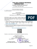PAFI Surat Edaran Pengkinian Data Teknis Kefarmasian