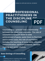 The Professional Practitioners in The Discipline of Counseling