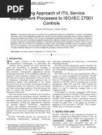 Download Mapping Approach of ITIL Service Management Processes to ISOIEC 27001 Controls by Journal of Computing SN61945314 doc pdf