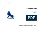 Charoen Pokphand Group: Formulir Lamaran Kerja