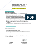 Actividades para Los Dias 13 y 14 de Octubre de 2022