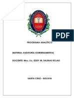 Aud Gumernamental Programa Analitico