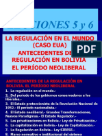 LECCIONES 5 y 6 LA REGULACION EN EL MUNDO - EUA. ANTECEDENTES DE LA REGULACION EN BOLIVIA 2020