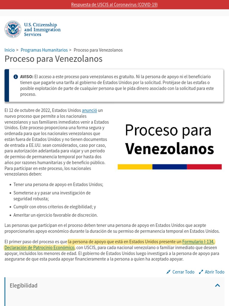 Proceso para Venezolanos USCIS PDF Violencia doméstica Trata de personas
