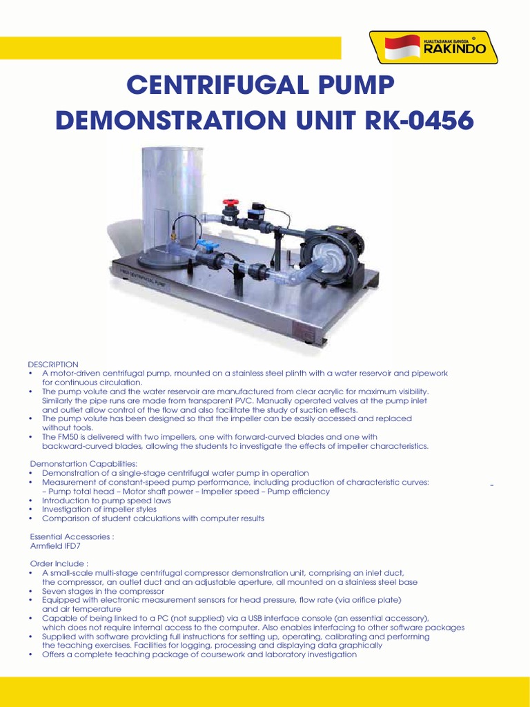 KMNBRK0456Centrifugal Pump Demonstration Unit PDF