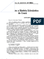 NOTAS PARA A HISTÓRIA ECLESIÁSTICA DO CEARÁ