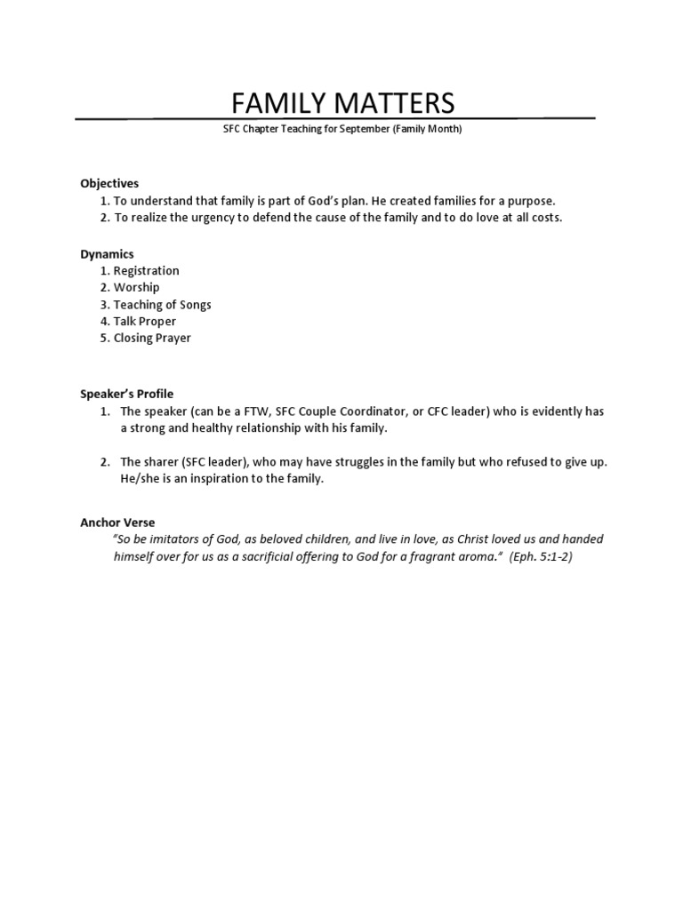 Defending Family Values in Faith | PDF | Family | Love