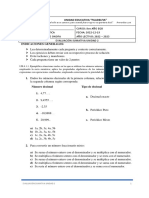 Evaluación Unidad 2 8vo Año