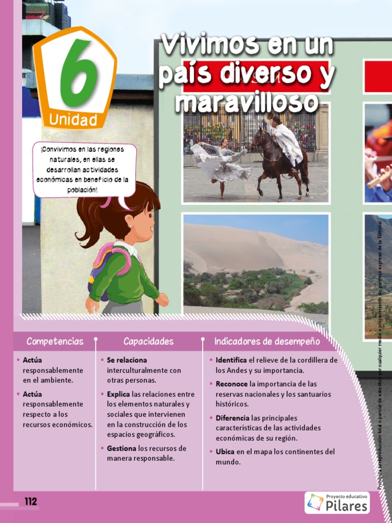Personal Social - 4to Grado - Unidad 6 (SR) | PDF | Andes | Perú