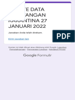 Update Data Kedatangan Karantina 27 Januari 2022