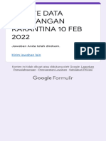 Update Data Kedatangan Karantina 10 Feb 2022