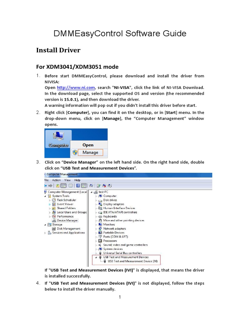 DMMEasyControl Software Guide - V1.4.3 (20211110) | PDF | Usb | Device ...