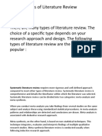 Types of Literature Review