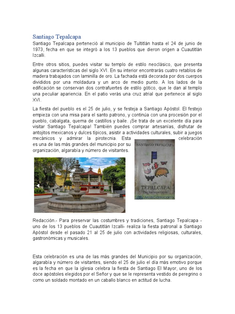Santiago Tepalcapa | PDF