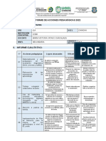 Informe de Acciones Pedagogicas 2022 3° A Arte y Cultura