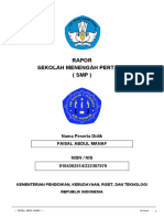 Pelengkap - Rapor - FAISAL ABDUL MANAF - 20221