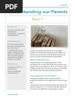 Understanding Our Parents - 1