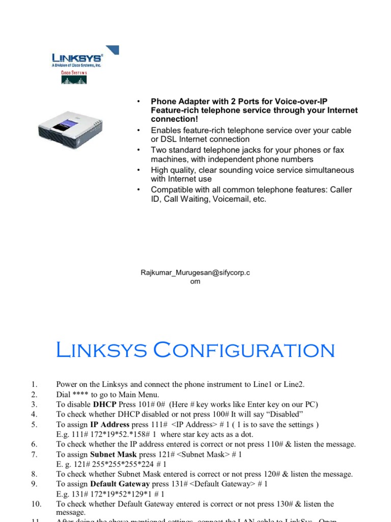 VoIP Adapter Overview | PDF