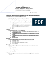 EXAMEN DERECHO PROCESAL PENAL USFQ