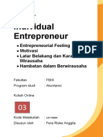 Individual Entrepreneur Motivation
