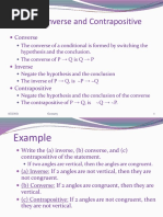 Converse, Inverse, Contrapositive