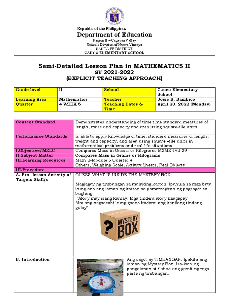 Lp-Math 2-Q4-W5 | PDF