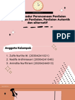 Kelompok 3 - Penilaian Pembelajaran Biologi - Topik Ragam Proses Penilaian Menurut Tujuan Penilaian, Penilaian Autentik Dan Alternatif