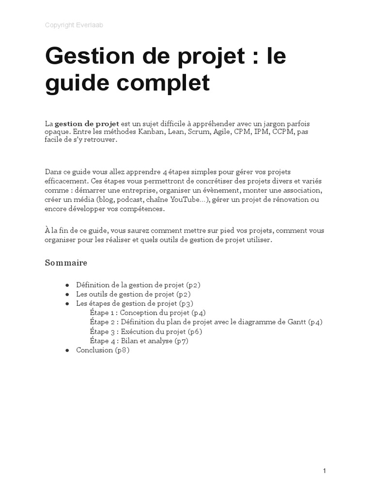 Le Guide de Gestion de Projet | PDF | Gestion de projet | Informatique