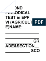 SECOND PERIODICAL TEST in EPP VI