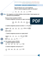 Resumo - Raciocinio Logico Aula 52 Principios de Contagem Analise Combinatoria Ix