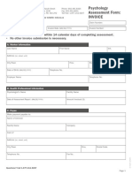 Psychological Assessment Report Form