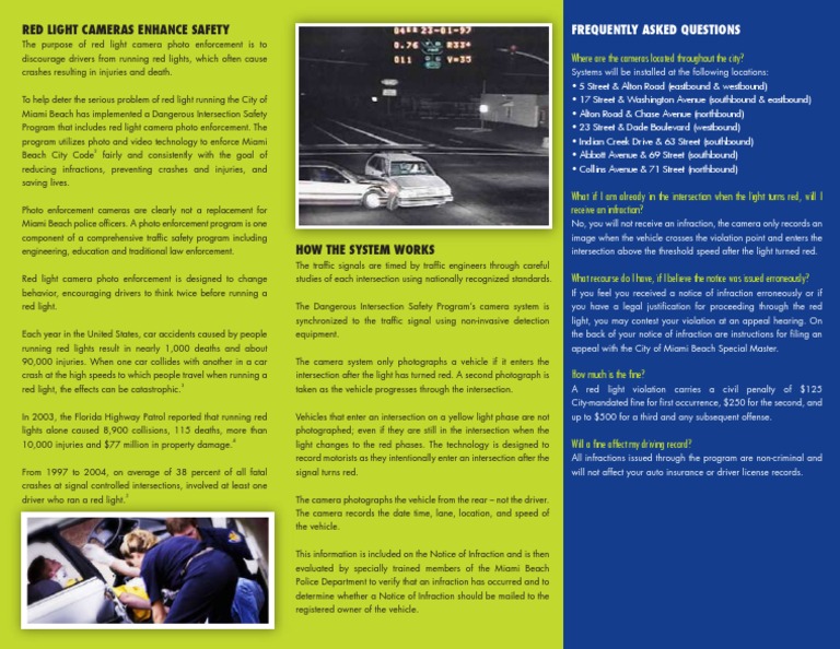 How Red Light Cameras Work PDF Traffic Light Traffic Collision