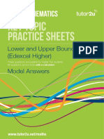 Lower and Upper Bounds Model Answers (Edexcel Higher) V3