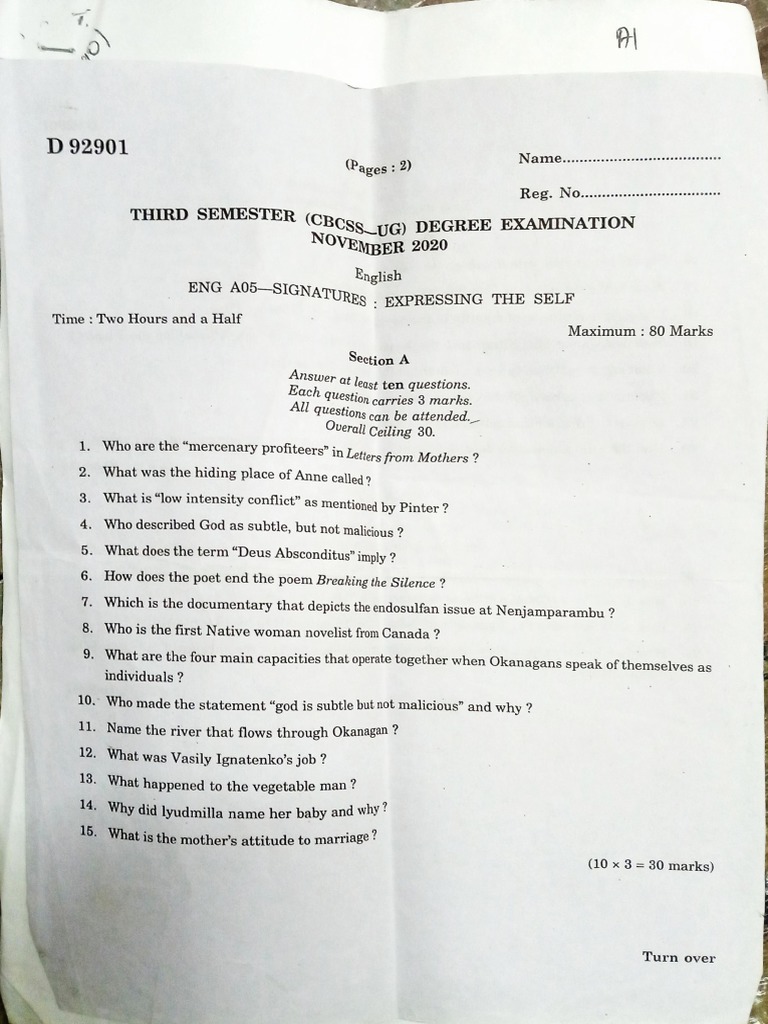 Question Paper | PDF