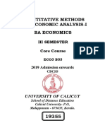 III SEM-BA Eco-Quantitative Methods For Economic Analysis-I