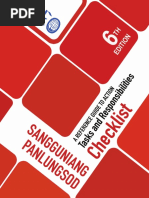 The Sangguniang Panlungsod Tasks and Responsibilities Checklist